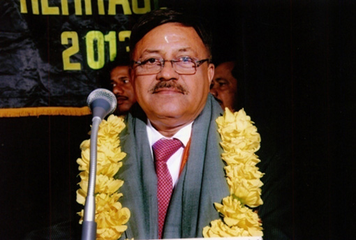 Dr. M. K. Padalia, Vice-Chancellor, Sourashtra University, Delivering Lecture