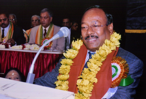 Prof. Rabindra Nath Bhagat, Vice-Chancellor Vinoba Bhave Univerisy, Delivering Lecture
