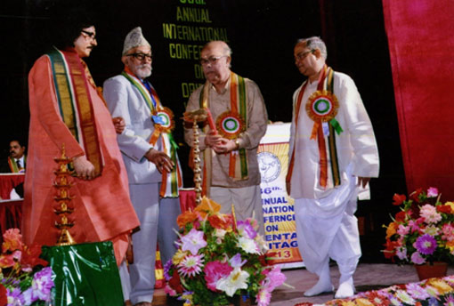 Inauguration of the Conference by Shri Manabendu Bandyopadhayay, President Sanskrit Siksha Parishad, Govt. of West Bengal