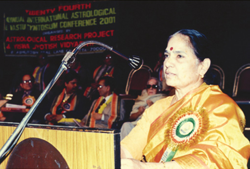 Speech by Ms. Neelabhu Jayalakshmi, President American Institute of Astrological Science, U.S.A.